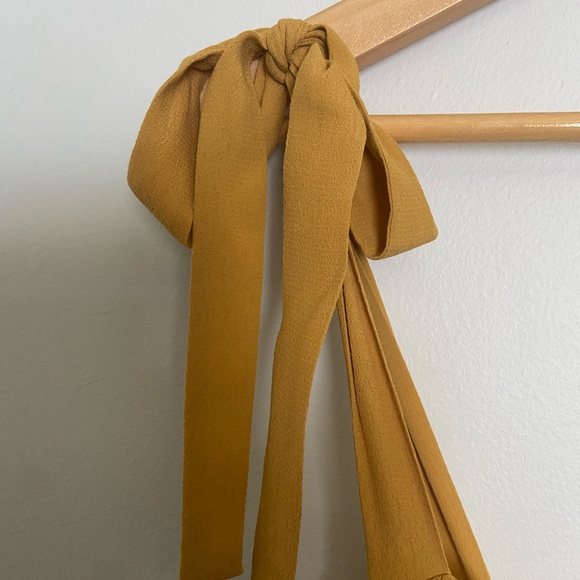 Elegant Mustard Mini Dress - Picture 6 of 6